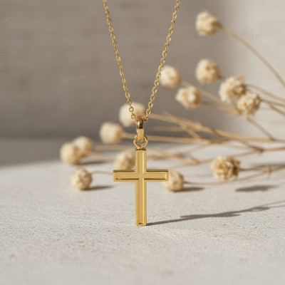 Croix Classique, Or jaune 750 - Emanessence