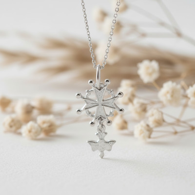Pendentif Croix Huguenote, Argent 925 - Artemis