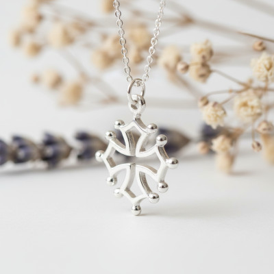 Pendentif Croix Occitane, Argent 925, 22x22mm - Artemis