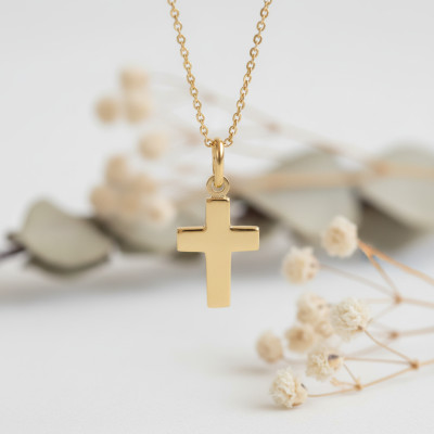 Pendentif Croix Large, Or Jaune 750, 10x13mm - Lucas Lucor