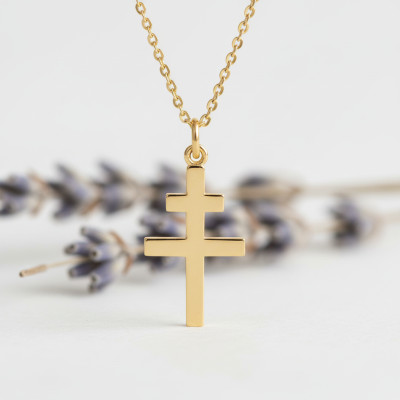 Croix de Lorraine, Or Jaune, 25x16mm - Lucas Lucor