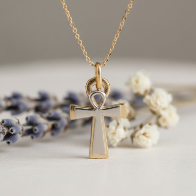 Croix de vie, 2 Ors, 22x14mm - Lucas Lucor