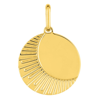 Pendentif Demi Soleil, Plaqué or - Emanessence