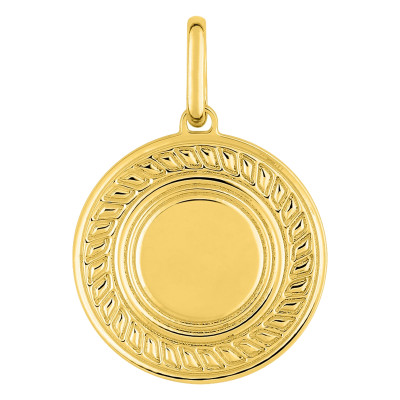 Pendentif Motif Stiré, Plaqué or - Emanessence