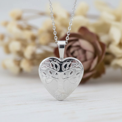 Pendentif Porte Photo Arbre de vie Coeur, Argent 925, 15.80x21mm - Artemis
