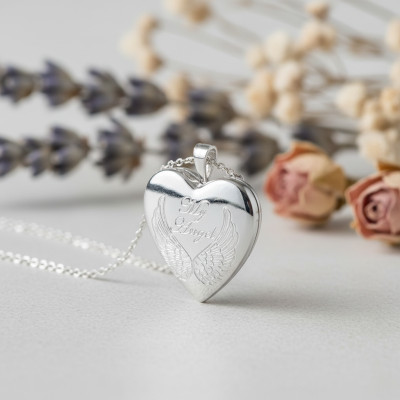 Pendentif Photo Coeur "My Angel", Argent 925, 19.50x25mm - Artemis