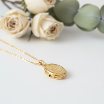 Pendentif Photo, Or jaune 750, 22x18mm - Emanessence