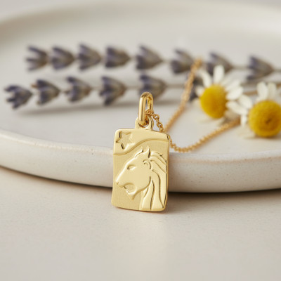 Pendentif Signe Astrologique Lion, Or jaune 750 - Argyor