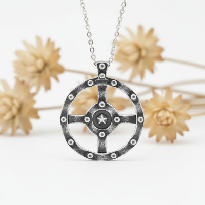 Pendentif Homme Roue, Argent 925 - Emanessence