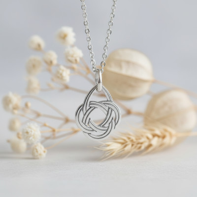 Pendentif Nœud Celtique, Or blanc 750 - Argyor