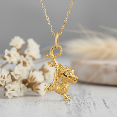 Pendentif Dragon, Or jaune - Lucas Lucor