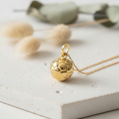 Pendentif Ballon de Foot, Or jaune 750 - Emanessence