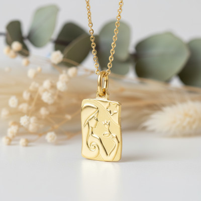 Pendentif Signe Astrologique Vierge, Or jaune 750 - Argyor