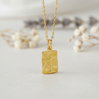 Pendentif Signe Astrologique Balance, Or jaune 375 - Argyor