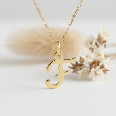Pendentif lettre F, Or jaune 750 - Argyor