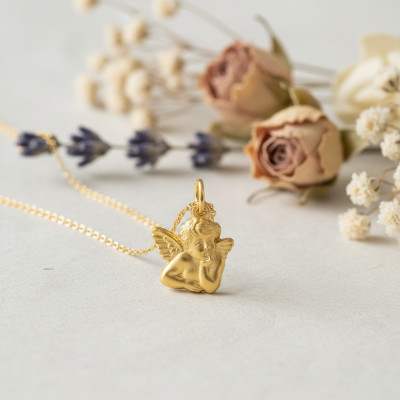Pendentif silhouette d'ange, Or jaune 750 - Argyor