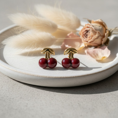 Boucles d'oreilles Cerise, Or jaune - Bambins