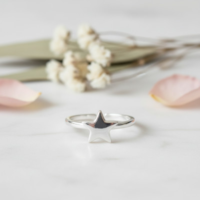 Bague Enfant Etoile, Argent 925, Ajustable - Bambins
