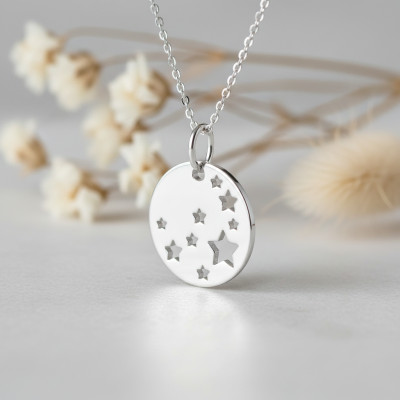 Pendentif Étoiles Ajourées, Argent - Emanessence