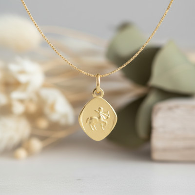 Médaille Signe Astrologique Sagittaire, Or Jaune 750 - Emanessence