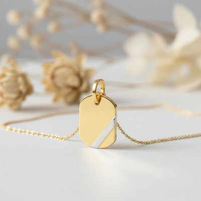 Pendentif personnalisé tonneau, 2 Ors - Emanessence