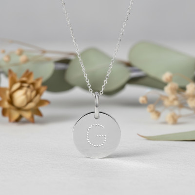 Pendentif Initiale G, Argent - Emanessence