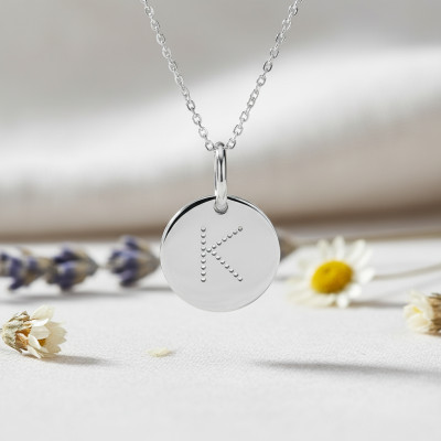 Pendentif Initiale K, Argent - Emanessence