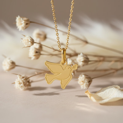 Pendentif Colombe, Or jaune 750 - Lucas Lucor
