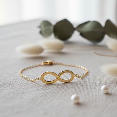 Bracelet Forçat marine infini gravable, Or jaune - Lumiosa