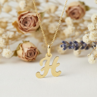 Pendentif lettre H, Or jaune 750 - Argyor