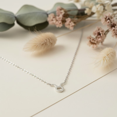 Collier Signe Astrologique Taureau, Argent 925, 42cm - Vandona