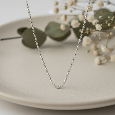 Collier Chaîne Boules, Argent 925, 42 cm - Artemis