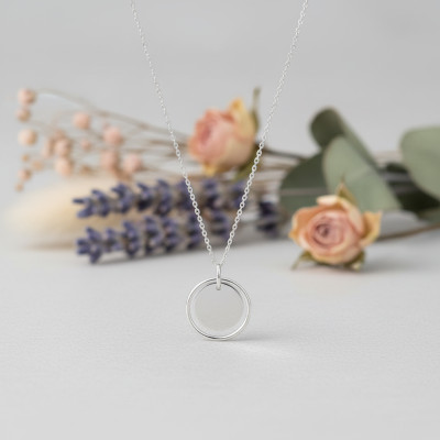 Collier Double Cercle, Argent 925, 42 cm - Emanessence