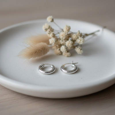 Créoles, Or Blanc 750, 6 à 60 mm - Emanessence