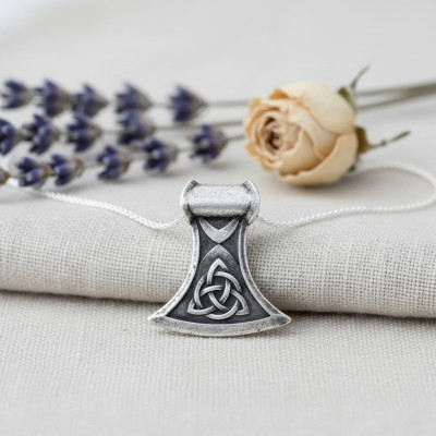 Pendentif Hache Celtique, Argent, 24mm - Emanessence
