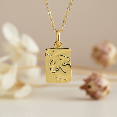 Pendentif zodiaque cancer, Or jaune 750, 10x15mm - Argyor
