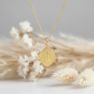 Pendentif signe astrologique Verseau, Or Jaune 750 , 14x16mm - Emanessence