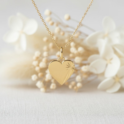 Pendentif Coeur Ensoleillé, Or jaune - Lucas Lucor