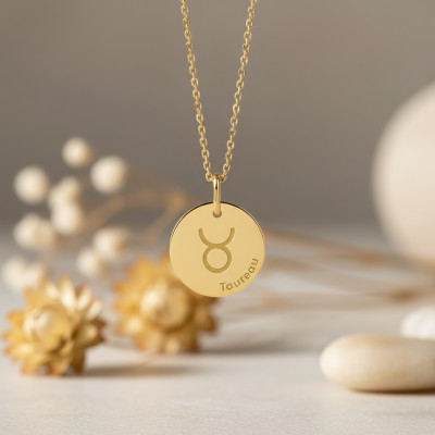 Pendentif Signe Astrologique Taureau, Or Jaune - Lucas Lucor