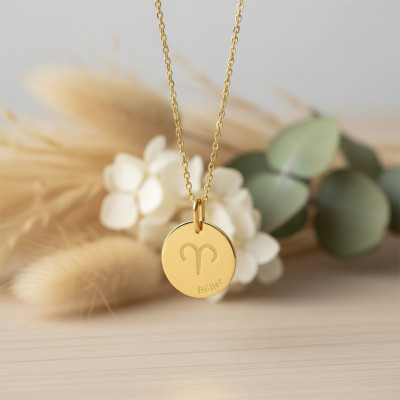 Pendentif Signe Astrologique Bélier, Or Jaune - Lucas Lucor
