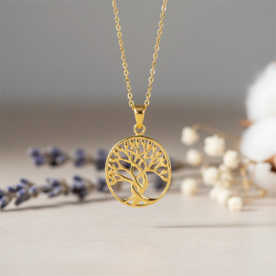 Pendentif Arbre de vie entrelacé, Or Jaune 375 - Vandona