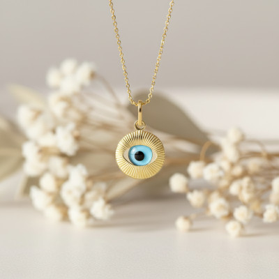 Pendentif Oeil, Or Jaune 375/1000 - Emanessence