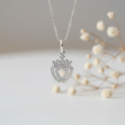 Pendentif Coeur Vendée, Or Blanc,14x10mm - Lucas Lucor