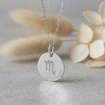 Pendentif Signe Astrologique Scorpion, Argent RH - Emanessence