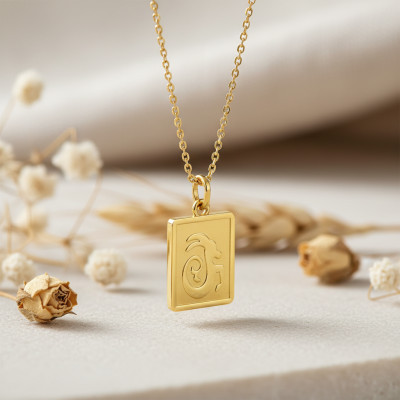 Pendentif zodiaque capricorne, Or jaune 750 - Emanessence