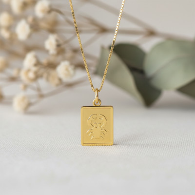 Pendentif zodiaque cancer, Or jaune 750 - Emanessence