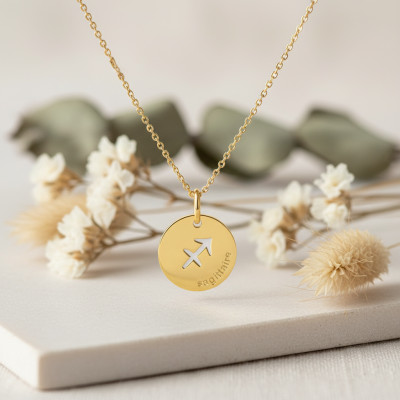 Pendentif Signe Astrologique Sagittaire, Or jaune 750 - Emanessence
