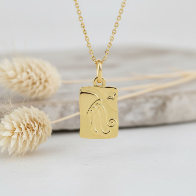 Pendentif Signe Astrologique Verseau, Or jaune 375 - Argyor
