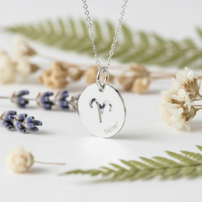 Pendentif Signe Astrologique Bélier, Argent RH - Emanessence