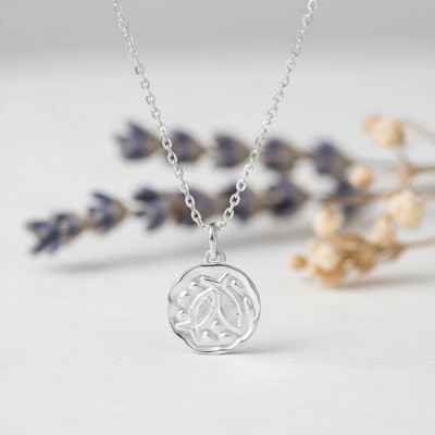 Pendentif Signe Astrologique Poisson, Argent - Emanessence